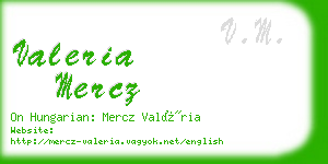 valeria mercz business card